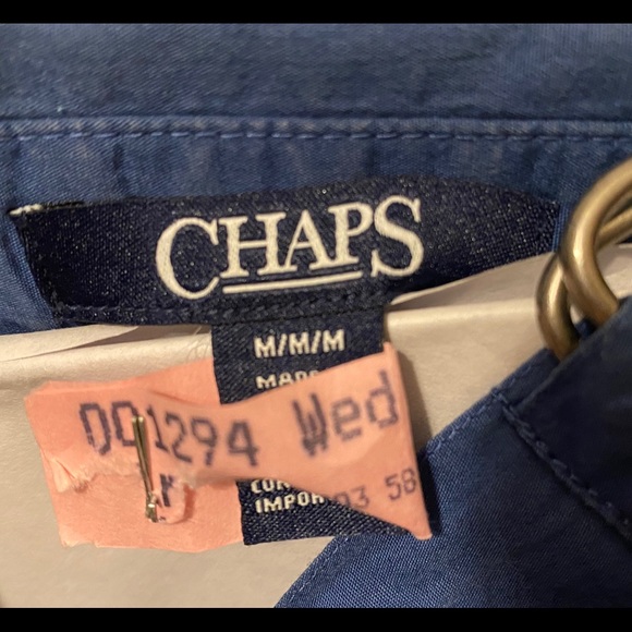 Chaps Button Down/Collared Dress w/ belt - Picture 3 of 4